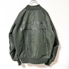 美品　GU×UNDERCOVER ジーユ アンダーカバー　MA-1 カーキー L