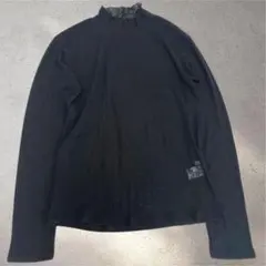 GU ジーユー　長袖トップス　透け感あり　フリルネック M レディース