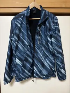 Mizuno ウィンドブレーカー Lサイズ 青色ストライプ
