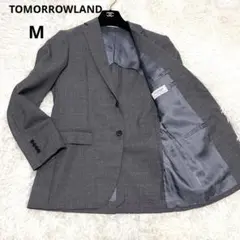 美品 トゥモローランド　ブルーワーク　日本製高級ウール生地テーラードジャケット