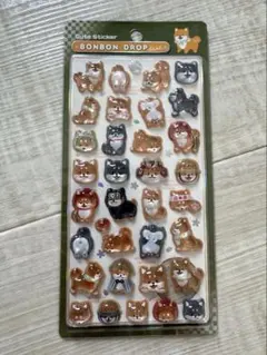 正規品 ボンボンドロップシール 和柄 柴犬