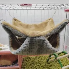 小動物用 二層式　ふわふわハンモック ４個セットのサムネイル