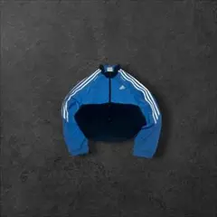 00s アディダス トラックジャケット M 青 ツートン 短丈 フルジョ Y2Kのサムネイル