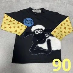 新品未使用　ひつじのショーン　重ね着風長袖ロンT トップス　90センチ