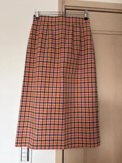 MACKINTOSH チェック タイトスカート ミモレ丈 38のサムネイル