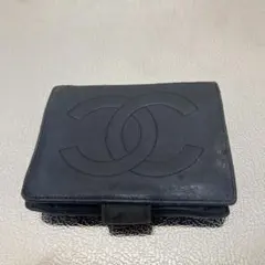 CHANEL ココマーク 二つ折り財布 ブラックのサムネイル