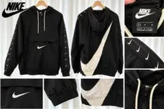 NIKE ナイロンジャケット ハーフジップ ブラック M