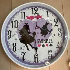 SWIMMER 掛時計 紫色 30cm