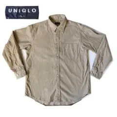 【美品】オールドユニクロ 90s 細畝 長袖 コーデュロイシャツ　レトロ