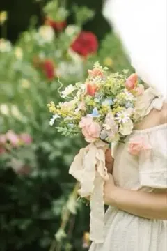 ウェディングブーケ 造花 クラッチブーケ