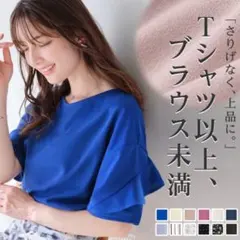 【新品タグ付き】Alottaフリル袖 Tシャツブラウス Mサイズ
