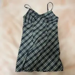 GRL チェック柄 キャミソールワンピース