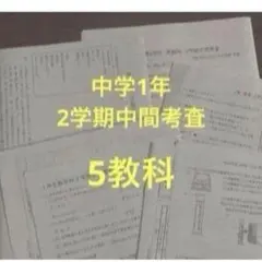 中学1年生　中学1年　中学テスト　中学過去問　2学期中間考査　5教科