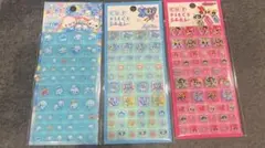 カットピースシール　タイルシール　エンジェルブルー　パワパフ　あわわちゃん　３種