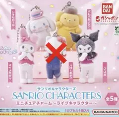 サンリオキャラクターズミニチュアチャーム　ライブキャラクター 4点セット