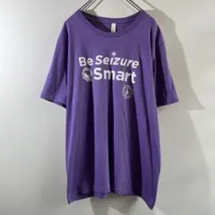 T-343 Be Seizure Smart プリントTシャツ XL パープル