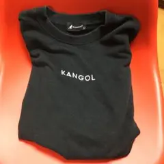 KANGOL/Lサイズ　ブラックスウェット　刺繍ロゴ　状態良好