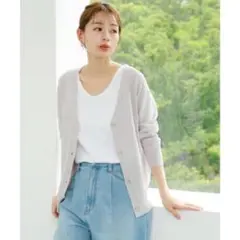 《未使用》アーバンリサーチサニーレーベル ♡『UVカット』ミドル丈Vネックカーデ