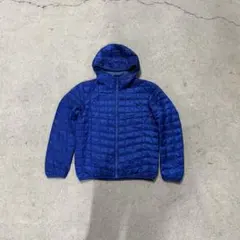 old uniqlo ダウンジャケット キルティング ブルー モンベル テック