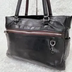 希少 TAKEO KIKUCHI トートバック ブラック 712702牛革のサムネイル