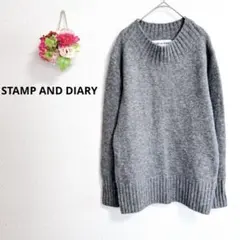 a6119 スタンプアンドダイアリー　ニット　セーター　ウール　秋冬　FREE
