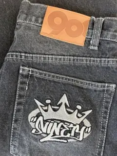 9090 デニムパンツ ブラック Lサイズ - メルカリ