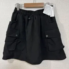 新品タグ付き　ブラック カーゴスカートショートパンツ　REBORN co..