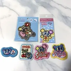 エンジェルブルー　ししゅうステッカー　ハナちゃん　ミニステッカー　まとめ売り