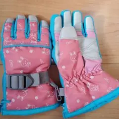スノーグローブ100cm うさぎ　ピンク手袋