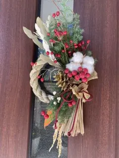 しめ飾り　しめ縄リース　お正月飾り