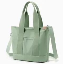 仕切り付きトートバッグ A4 キャンバス ショルダー バッグ ピンク 肩掛け