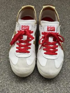 美品　Onitsuka Tigerメキシコ66 白／赤／金28cm