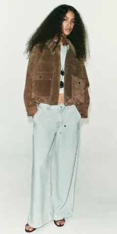 ZARA　Z1975 ワイドレッグ コード付きデニム