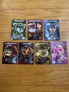 パウパトロール　マイティキラキラカード 7枚セット