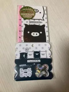 未使用　サンエックス　モノクロブー　シール帳　シールビッツ　おはじきシール