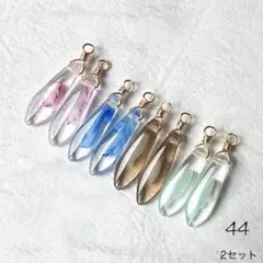 44チェコビーズ　ダガー　コンビ　チェコガラスビーズ