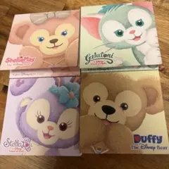 ダッフィーアンドフレンズ メモ帳4個セット ディズニー シェリーメイ