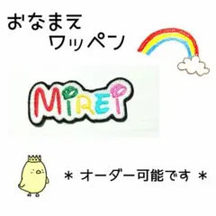 お名前ワッペン　刺繍 ワッペン　英字体①　文字カラフル
