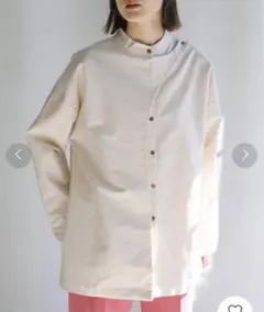 select MOCA フロントデザインスタンドカラーシャツ