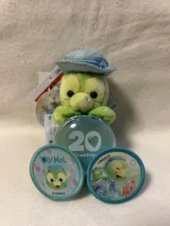 ＊新品＊ダッフィーフレンズ20周年・オルメルぬいぐるみストラップ&ワッペンセット
