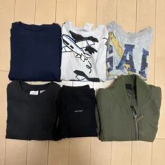 キッズ服セット（長袖カットソー、ジャケット、パンツ）　6点セット