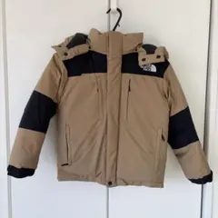 ノースフェイス キッズ ダウンジャケット 130cm ベージュ×ブラック 美品