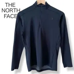 ザノースフェイス ハーフジップアップ 長袖 カットソー トップス M ネイビー系