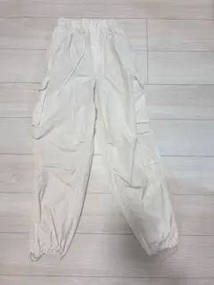 GU ジーユー カーゴパンツ sizeS/ホワイト 白　ウエストゴム