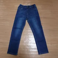 ゴムウエスト ストレートデニムパンツ　150cm