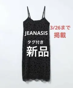 JEANASIS レーストリムサテンキャミワンピース