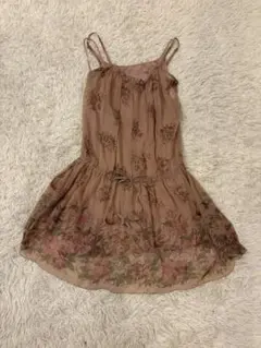 LEST ROSE 花柄シフォンキャミワンピース ピンク フェアリーグランジのサムネイル