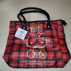HELLO KITTY チェック柄バッグ