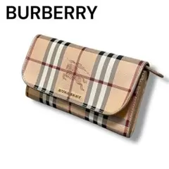 BURBERRY 長財布 ノバチェック ベージュ PVCレザー ホースチェック