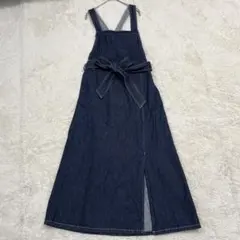 GU サロペット ワンピース デニム Mサイズ Aラインワンピース